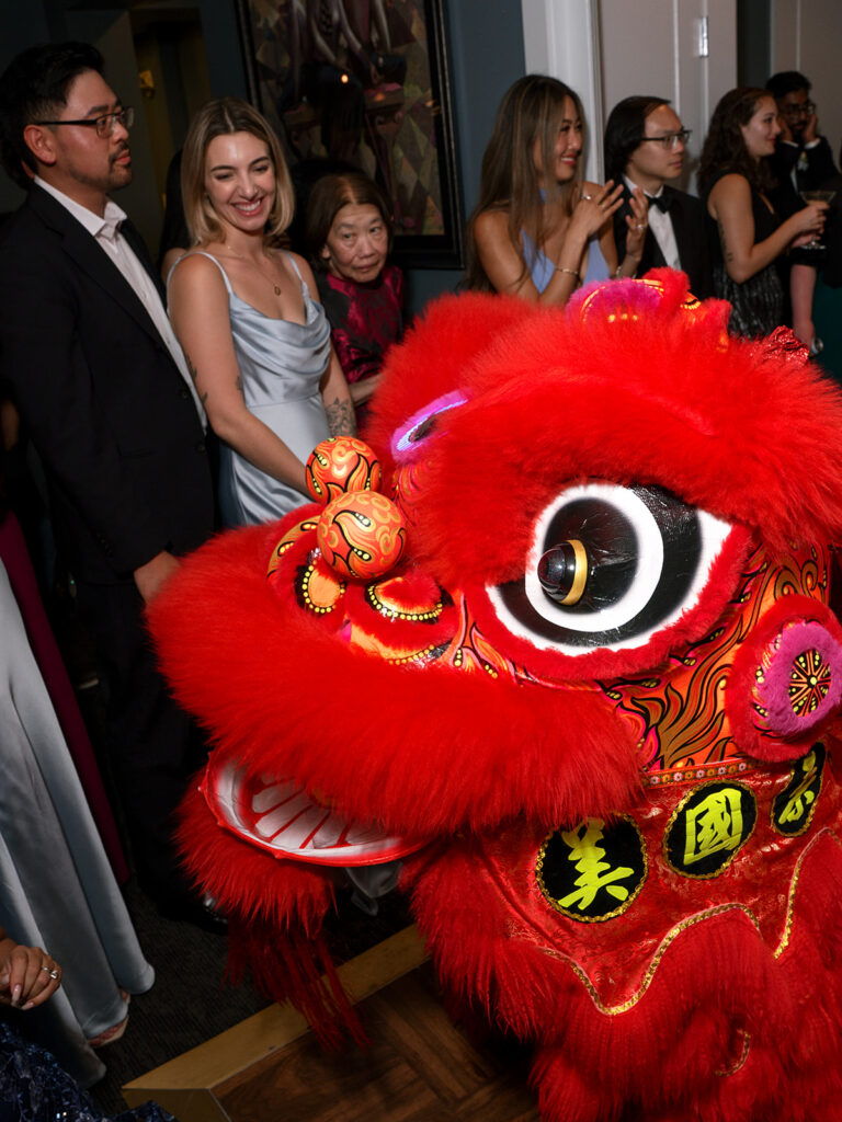 Lion dancing during wedding