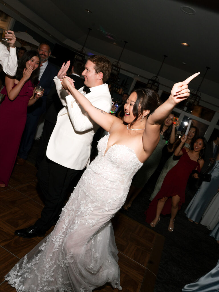 Bride dress change for open dance floor