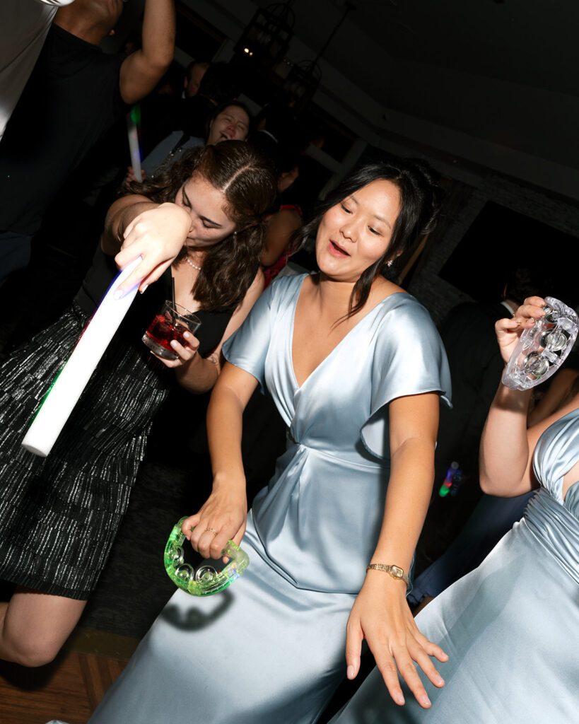 Open dance floor during half moon bay golf links wedding reception