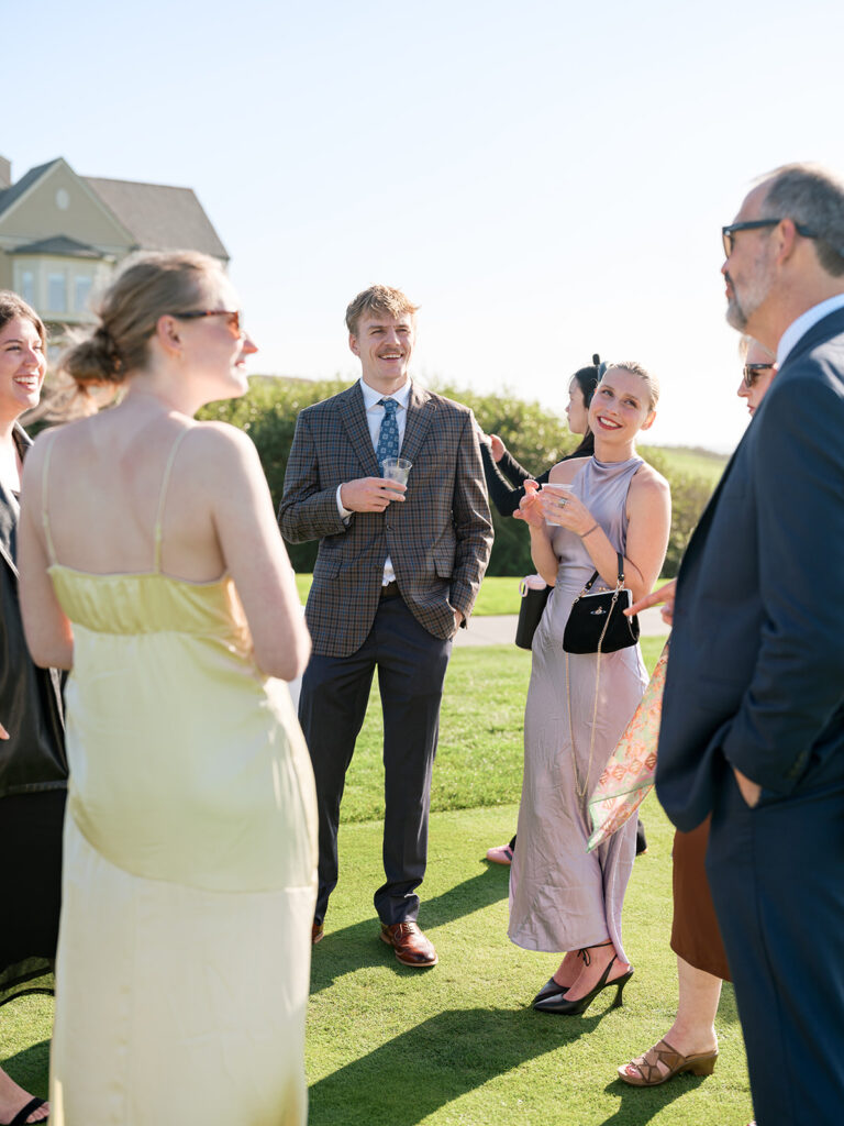 Cocktail hour vibes at a Half Moon Bay wedding