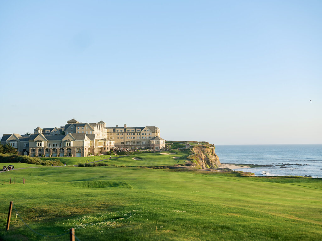 Half Moon Bay Golf Links Wedding Venue with a view of the Ritz Carlton