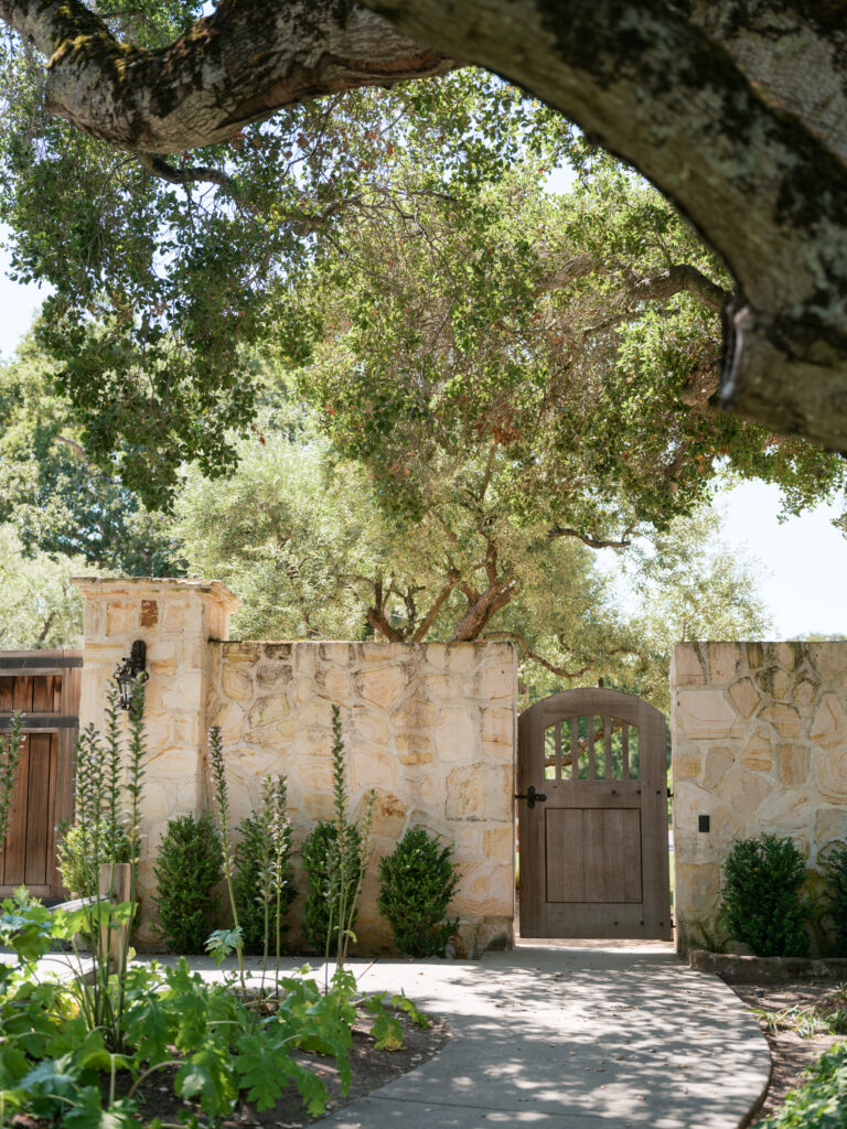 Front gates at Holman ranch, a Carmel wedding venue