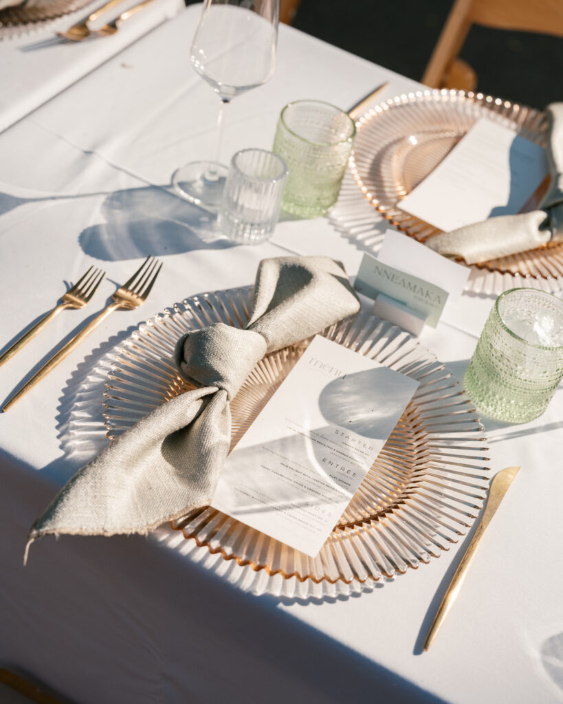 Wedding reception details