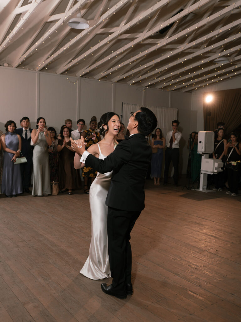 Father and daughter first dance at Holman ranch wedding