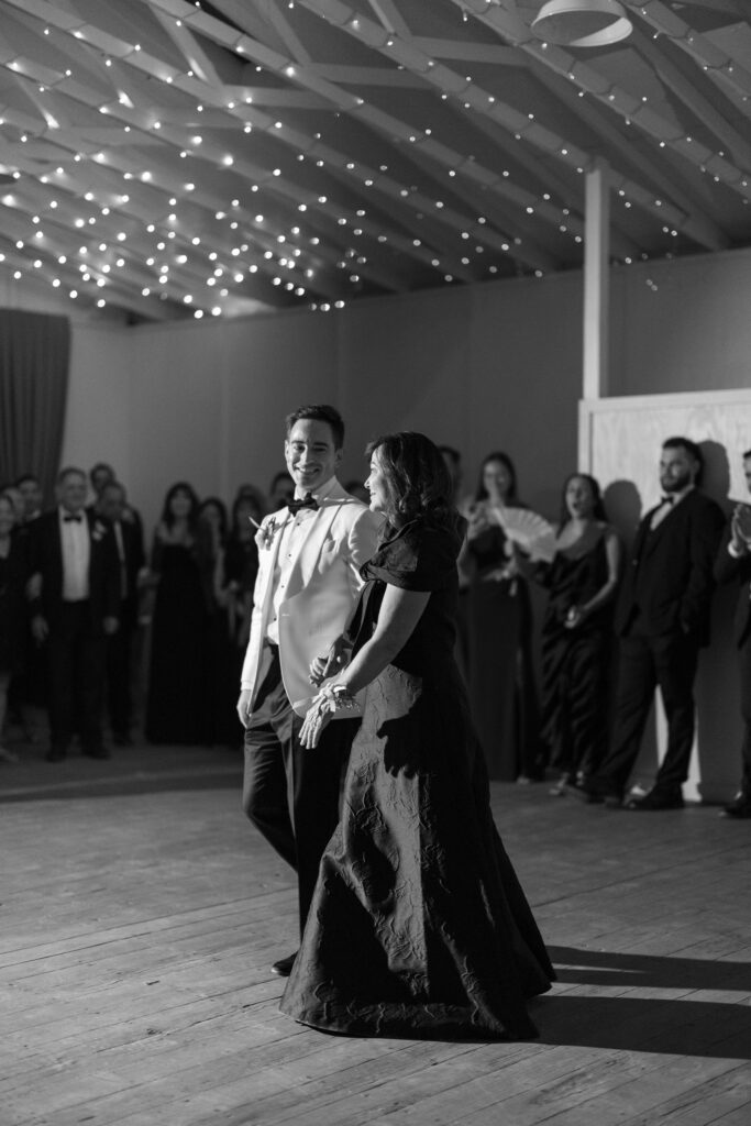 We begin the second part of reception with mother and son dance