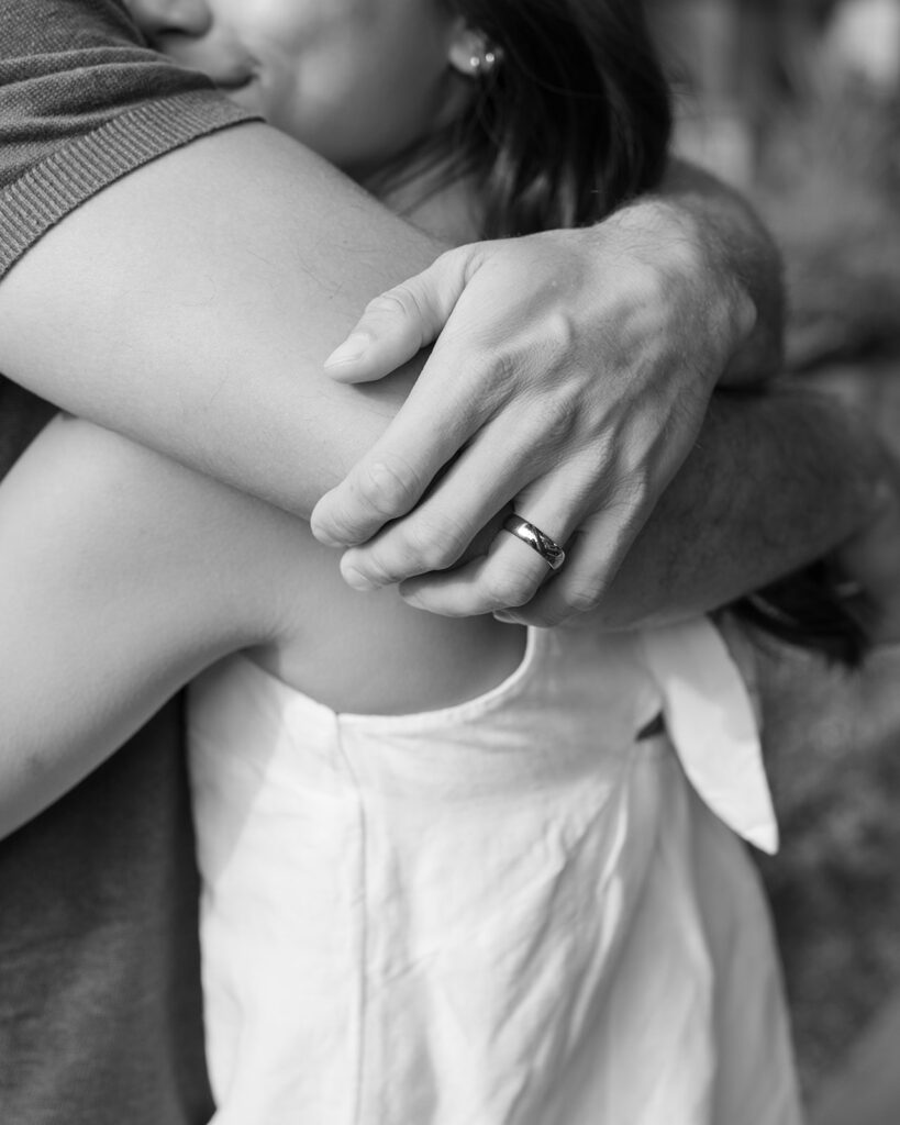 Close up detail photo during engagement photo session